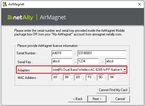 airmagnet proxim driver